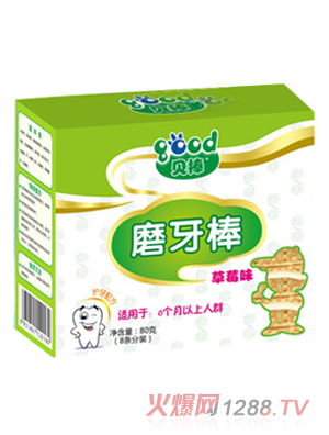 貝棒80克草莓味磨牙棒