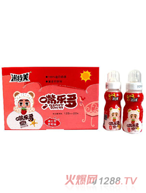 滋特美嘴樂多兒童乳酸菌乳飲料 成長(zhǎng)型草莓味20瓶裝 紅色