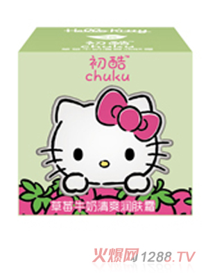 Hello Kitty初酷草莓牛奶清爽潤膚霜 盒裝