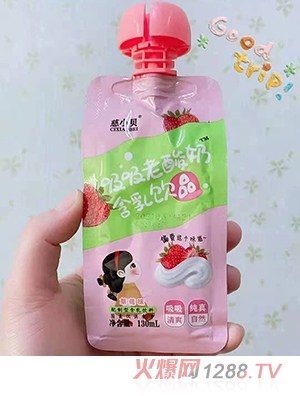 慈小貝吸吸老酸奶含乳飲品 草莓味